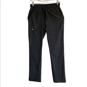 Scrub Joy Women Black Wrinkle Resistant Scrubs Pants XS